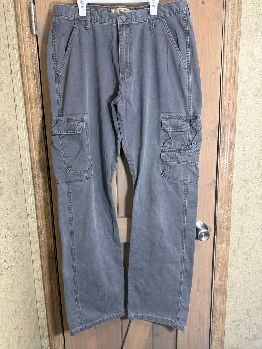 Wrangler Gray Cargo Pants with Utility Pockets